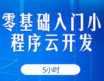 微信小程序开发教程，零基础入门小程序云开发视频-渡漳网
