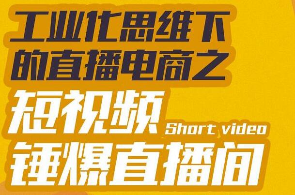 尼克派《工业化思维下的直播电商之短视频锤爆直播间》听话照做执行爆单-渡漳网