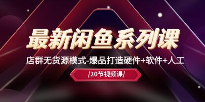 《最新闲鱼系列课》店群无货源模式-爆品打造硬件+软件+人工-渡漳网