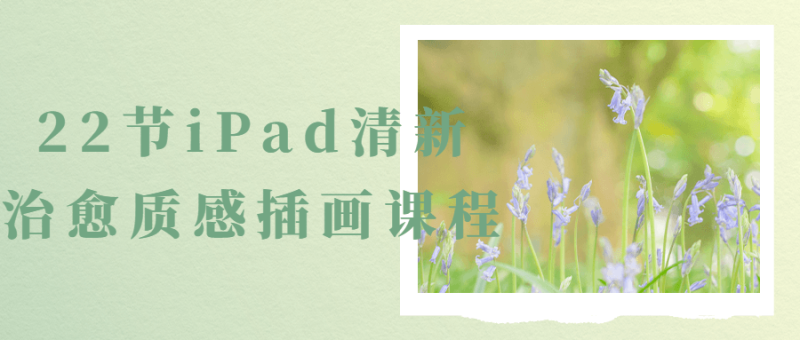 22节iPad清新治愈质感插画课程-渡漳网