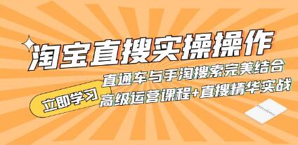 《淘宝直搜实操操作》直通车与手淘搜索完美结合-渡漳网