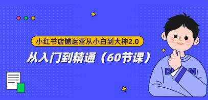 《小红书店铺运营从小白到大神2.0》从入门到精通-渡漳网