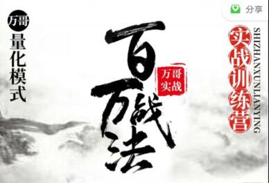 股票讲座,百万战法万哥量化模式,牛市数板训练营视频教程-渡漳网