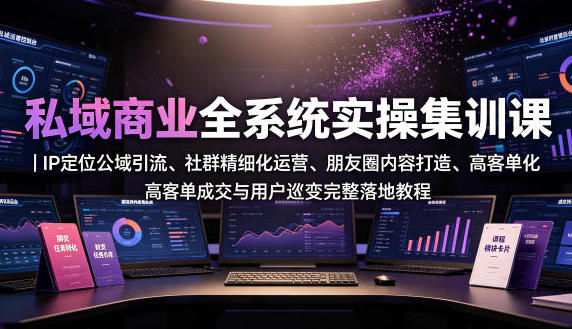 私域商业全系统实操课 IP定位公域引流、社群精细化运营-渡漳网