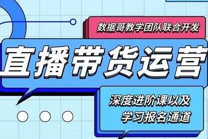 数据哥《新抖音直播带货运营课》(含电子资料)-渡漳网