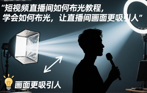 短视频直播间如何布光教程,学会如何布光,让直播间画面更吸引人-渡漳网