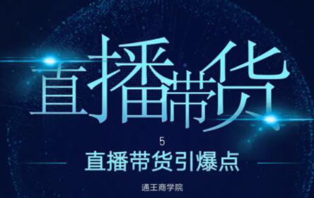 王通《直播带货引爆点》培训视频,新手直播带货年赚100万-渡漳网