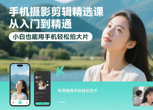 手机摄影剪辑精选课，从入门到精通-渡漳网