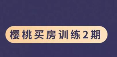 樱桃《买房训练营》第2期 视频课程-渡漳网