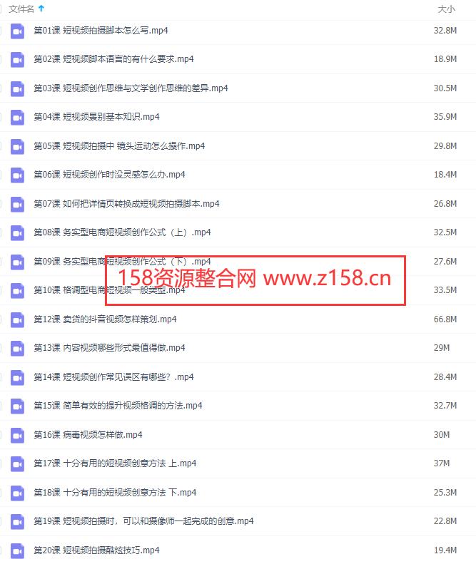短视频运营,短视频拍摄,创作,策划视频教程-渡漳网