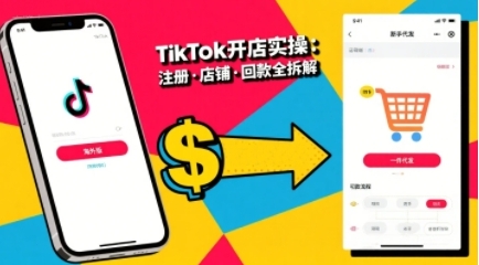 TikTok从开店到投流的进阶课，从基础实操到高阶技巧-渡漳网