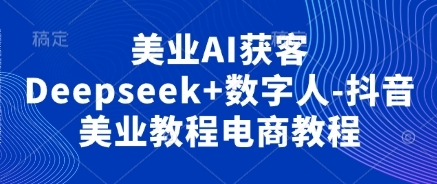 美业AI获客Deepseek+数字人,抖音美业教程电商教程-渡漳网