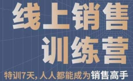 《线上销售训练营》培训视频,7天人人都能成为销售高手-渡漳网