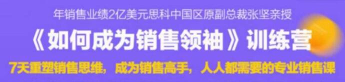 张坚《如何成为销售领袖》升级版-渡漳网