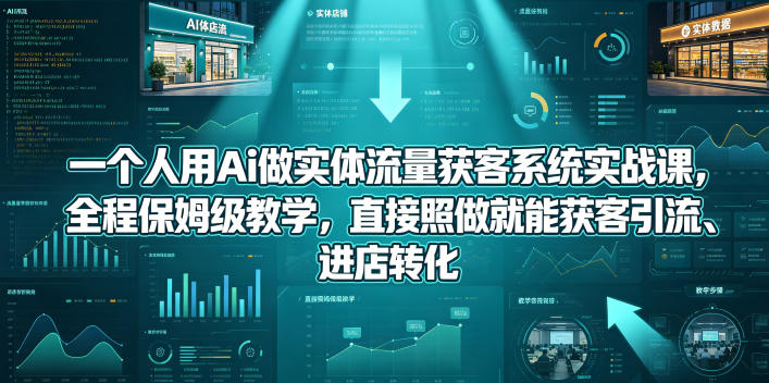 一个人用Ai做实体流量获客系统实战课-渡漳网