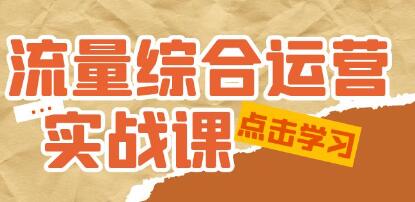 《流量综合运营实战课》短视频、本地生活、个人IP知识付费、直播带货运营-渡漳网