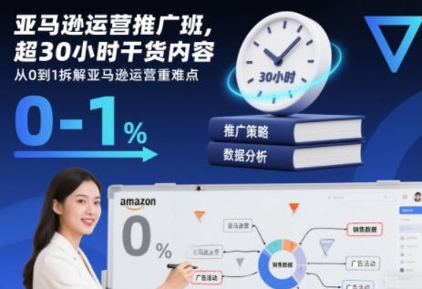 亚马逊运营推广班，从0到1拆解亚马逊运营重难点-渡漳网