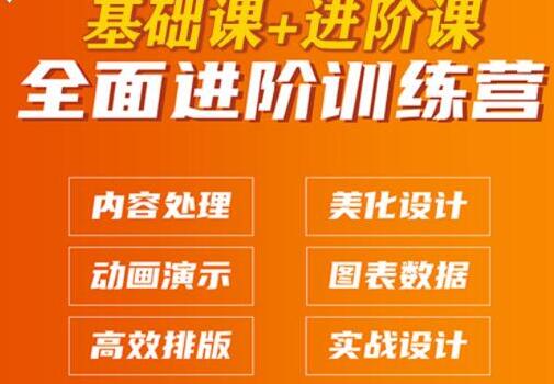 PPT教程《PPT全面进阶训练营》PPT素材模板美化实战设计-渡漳网