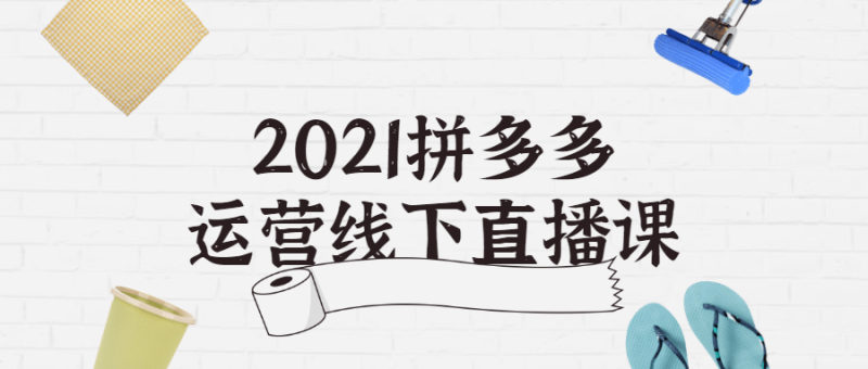 2021拼多多运营线下直播课-渡漳网