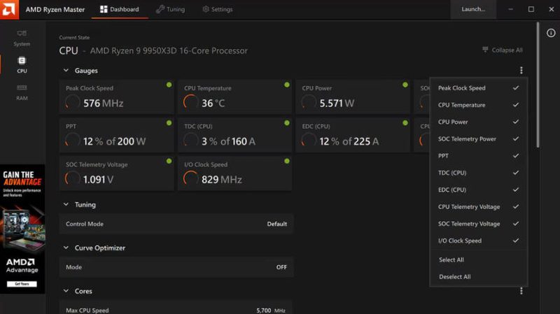 锐龙超频AMD Ryzen Master 3.0.1 中文版-渡漳网
