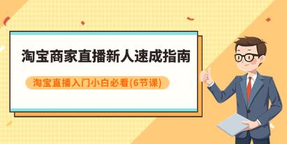 《淘宝商家直播新人速成指南》淘宝直播入门小白必看-渡漳网