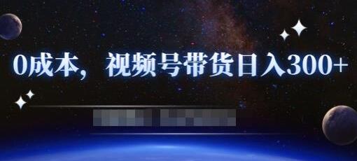 《零基础视频号带货赚钱项目》0成本0门槛轻松日入300+-渡漳网