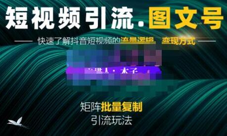 《短视频引流图文号》图文引流玩法超级简单,可复制可矩阵-渡漳网