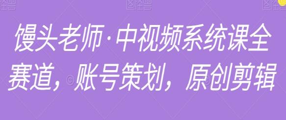 馒头老师《中视频系统课全赛道》账号策划，原创剪辑-渡漳网
