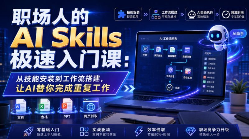 职场人的AI Skills极速入门课-渡漳网
