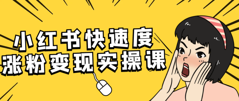 小红书快速度涨粉变现实操课-渡漳网