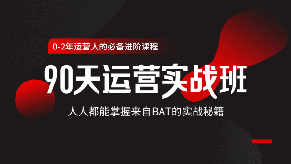 90天运营实战班 掌握BAT秘籍-渡漳网