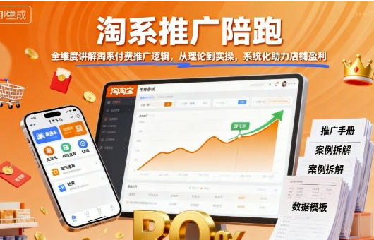淘系推广陪跑，全维度讲解淘系付费推广逻辑，从理论到实操-渡漳网