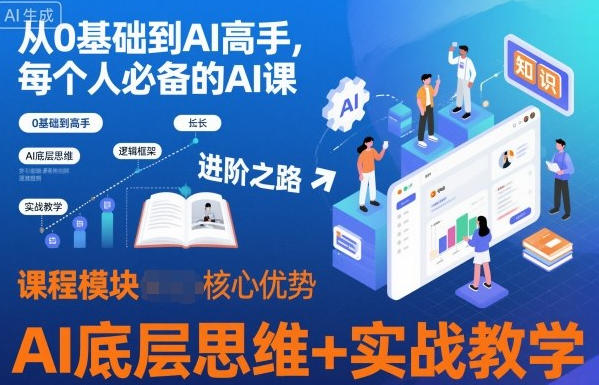 从0基础到AI高手，每个人必备的AI课，AI底层思维+实战教学-渡漳网