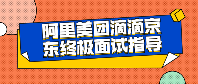 阿里美团滴滴京东终极面试指导-渡漳网