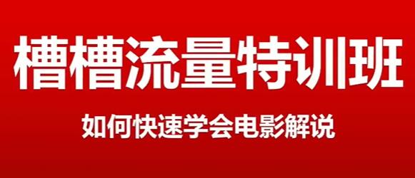《电影解说流量特训班》快速学会电影解说，入门+进阶+剪辑速成-渡漳网