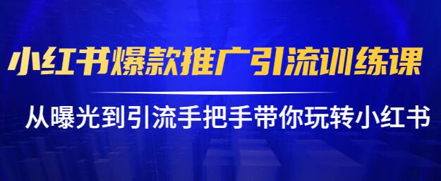 小红书怎么推广，小红书爆款推广引流训练课12.0，手把手带你玩转小红书-渡漳网