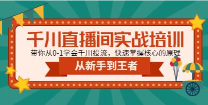 《千川直播间实战培训》带你从0-1学会千川投流,快速掌握核心的原理-渡漳网
