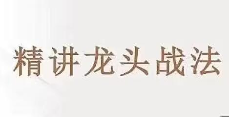 炒股教程《精讲龙头战法》低吸时代视频教学-渡漳网