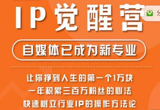 树成林《IP觉醒营》快速树立行业IP,一年积累三百万粉丝的心法-渡漳网