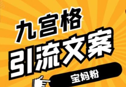 九宫格文案引流教程,手把手教你快手引流精准宝妈粉-渡漳网