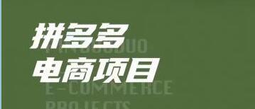 《拼多多电商项目》稳定一天300~3000+,门槛低,出单快-渡漳网