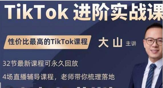 大山《TikTok进阶实战课》账号详解,流量运营,实战变现-渡漳网