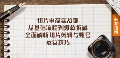 IP切片剪辑运营课,从基础流程到爆款拆解,账号运营技巧-渡漳网