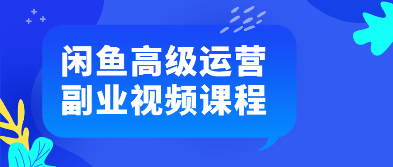 闲鱼高级运营副业视频课程-渡漳网