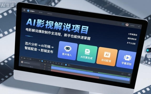 AI影视解说项目，电影解说爆款制作全流程-渡漳网