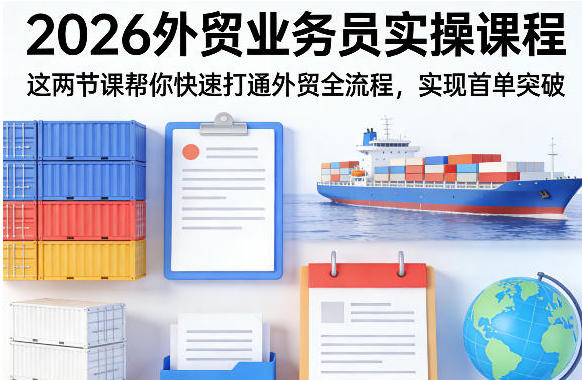 外贸业务员实操课程，帮你快速打通外贸全流程-渡漳网