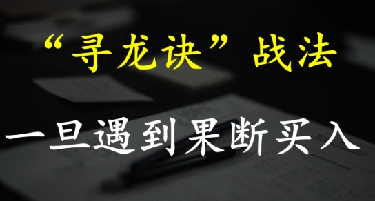 寻龙诀-寻龙诀战法,笨嘴独家战法-渡漳网