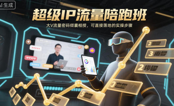 超级IP流量陪跑班,大V流量密码倾囊相授,可直接落地的实操步骤-渡漳网
