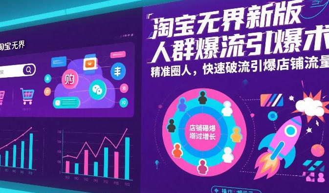 淘宝无界新版人群爆流引爆术，快速破流引爆店铺流量-渡漳网