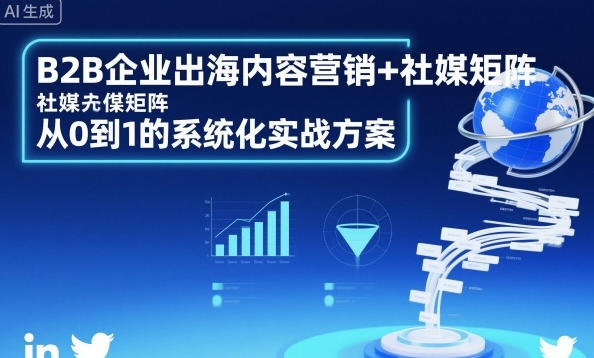 B2B企业出海内容营销+社媒矩阵,从0到1的系统化实战方案-渡漳网